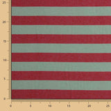 Lona às Riscas Bicolor Bordô e Verde-água - Ribes y Casals