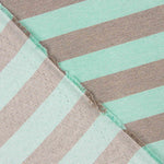 Lona às riscas bicolor verde suave e castanho - Ribes y Casals
