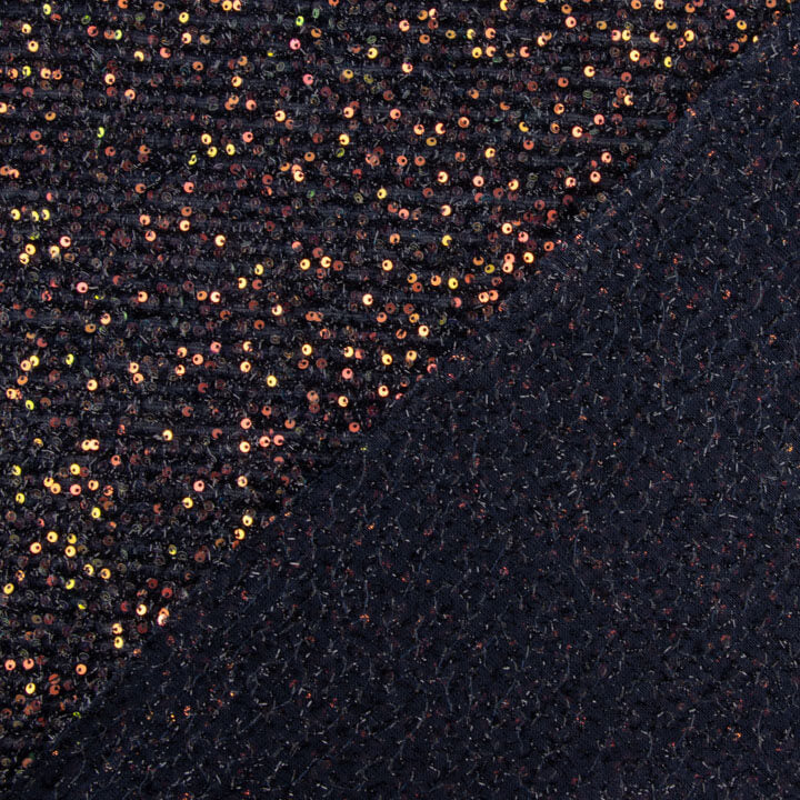 Tule Fantasia Brilho Preto com Mini Lantejoulas - Ribes y Casals