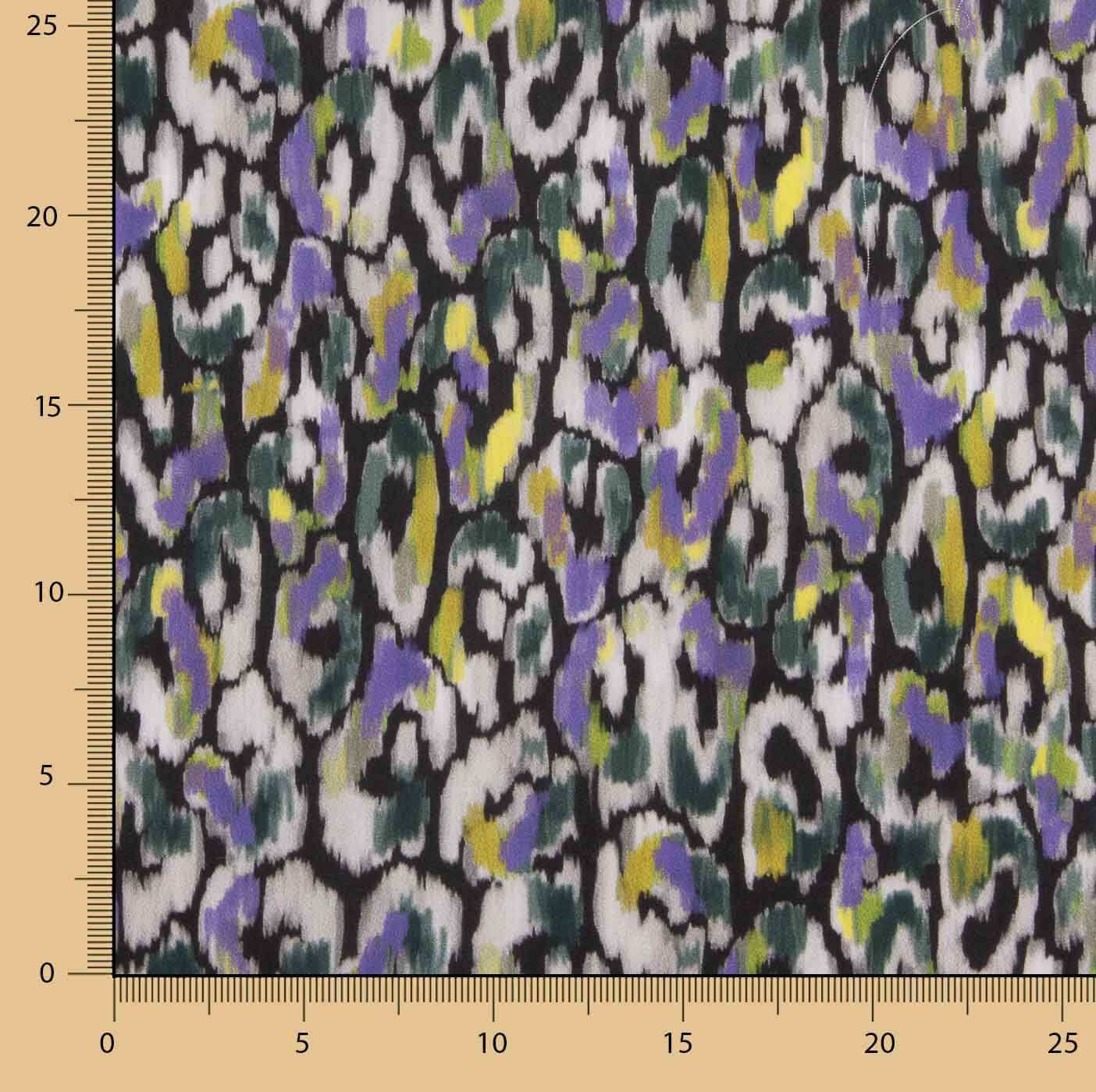 Popelina acetinada de tecido de algodão com pinceladas abstratas - Ribes y Casals