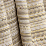 Brocado Lurex, riscas Alpujarreña, dourado e branco - Ribes y Casals