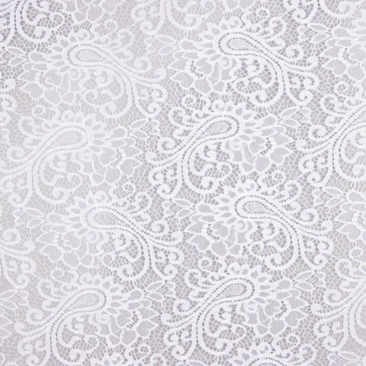 Renda Bordada Bridal Garden Paisley Branca - Ribes y Casals