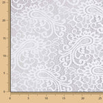 Renda Bordada Bridal Garden Paisley Branca - Ribes y Casals
