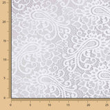 Renda Bordada Bridal Garden Paisley Branca - Ribes y Casals