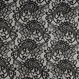 Renda Bordada Bridal Garden Paisley Preta - Ribes y Casals