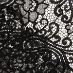 Renda Bordada Bridal Garden Paisley Preta - Ribes y Casals