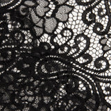 Renda Bordada Bridal Garden Paisley Preta - Ribes y Casals