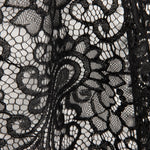 Renda Bordada Bridal Garden Paisley Preta - Ribes y Casals
