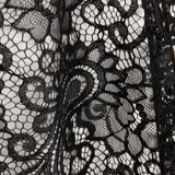 Renda Bordada Bridal Garden Paisley Preta - Ribes y Casals