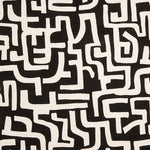 Camisola de malha felpuda com estampado abstrato preta - Ribes y Casals