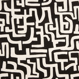 Camisola de malha felpuda com estampado abstrato preta - Ribes y Casals