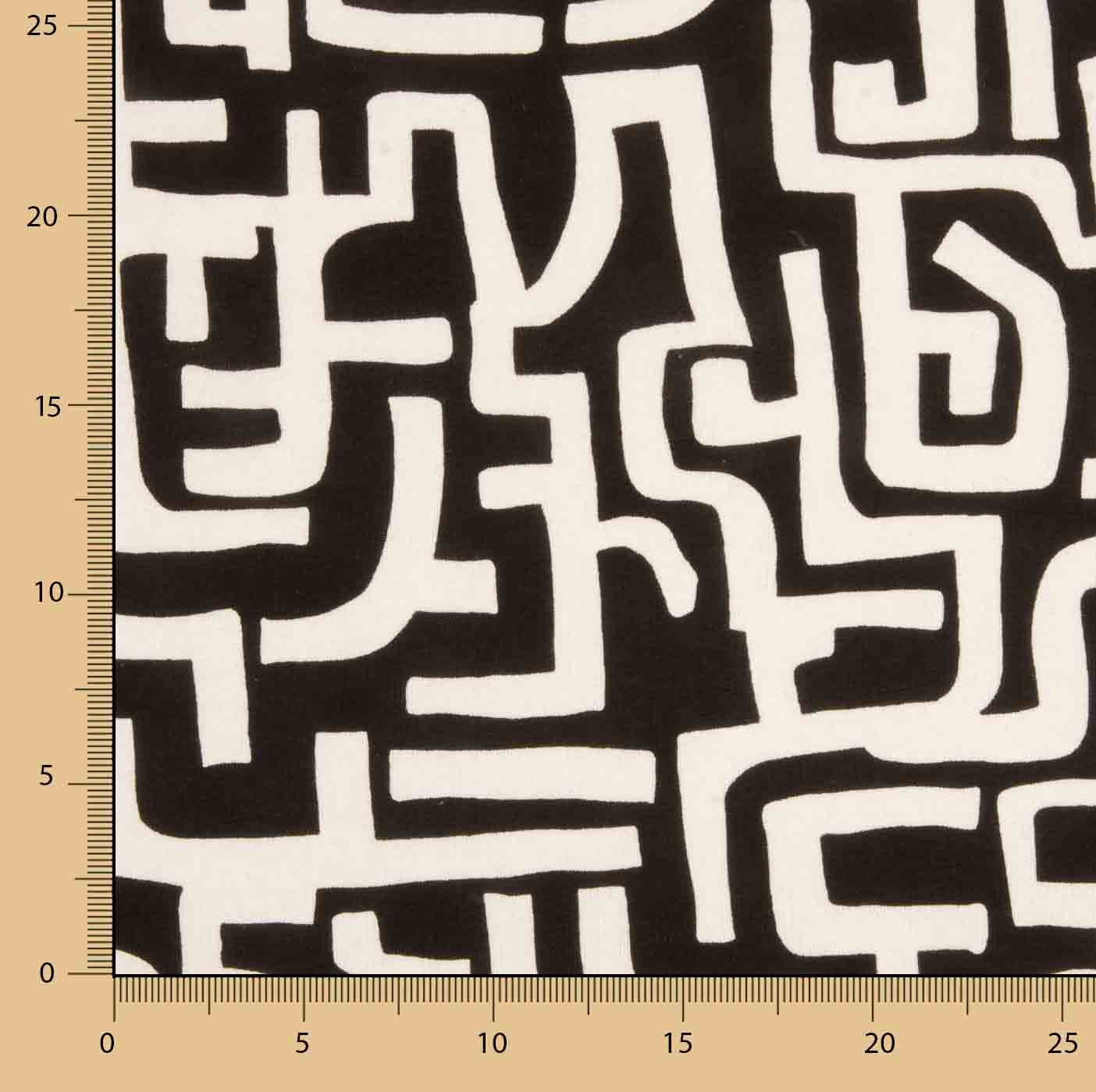 Camisola de malha felpuda com estampado abstrato preta - Ribes y Casals