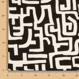 Camisola de malha felpuda com estampado abstrato preta - Ribes y Casals