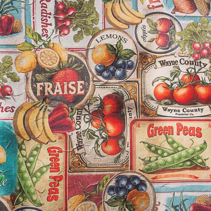 Lona de tecido de algodão estampado estilo vintage - Ribes y Casals