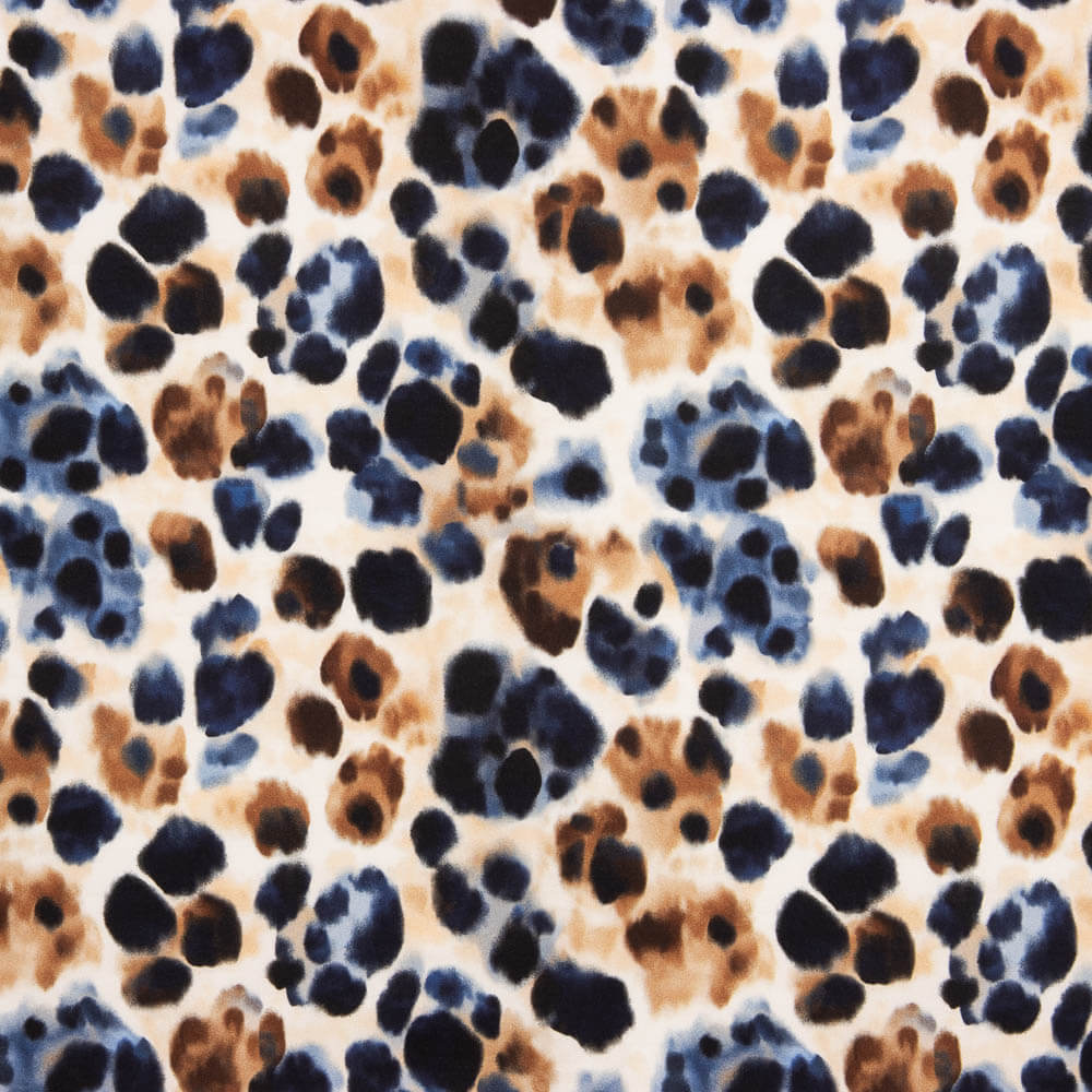 Cetim de tecido de viscose com animal print «Urban Safari» - Ribes y Casals