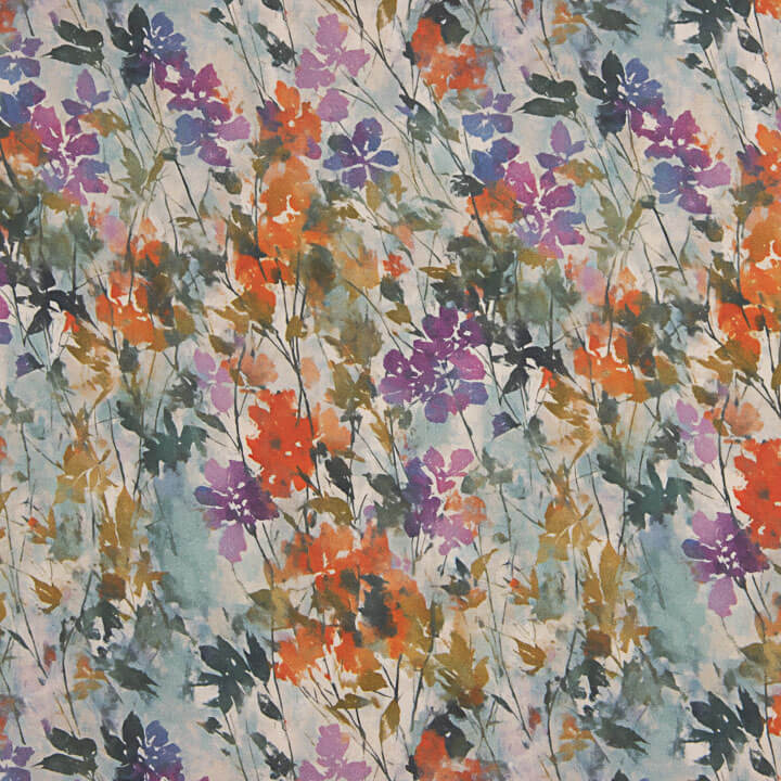 Cetim de tecido de viscose estampado digital «Wildflower» - Ribes y Casals