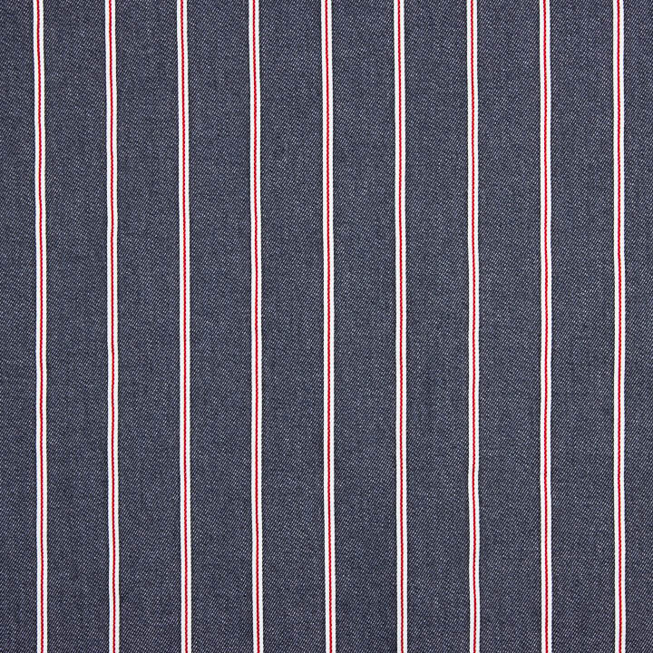 Denim às riscas Heritage marinho, vermelho e branco - Ribes y Casals