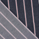 Denim às riscas Heritage marinho, vermelho e branco - Ribes y Casals