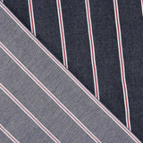 Denim às riscas Heritage marinho, vermelho e branco - Ribes y Casals