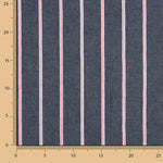 Denim às riscas Heritage marinho, vermelho e branco - Ribes y Casals