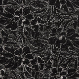 Bouclé com bordado floral Noctis Preto - Ribes y Casals