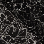 Bouclé com bordado floral Noctis Preto - Ribes y Casals