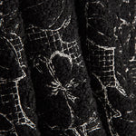 Bouclé com bordado floral Noctis Preto - Ribes y Casals