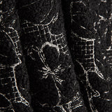 Bouclé com bordado floral Noctis Preto - Ribes y Casals