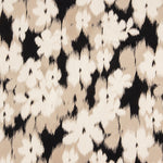 Viscose acetinada com padrão floral em tons de preto - Ribes y Casals