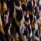 Tecido de viscose acetinado estampado com animal print rosa - Ribes y Casals
