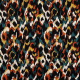 Tecido de viscose cetim com animal print em tons de telha - Ribes y Casals