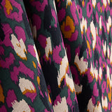 Crepe de viscose com padrão animal abstrato roxo - Ribes y Casals