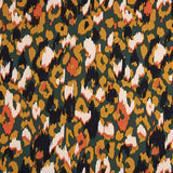 Crep com Estampado Animal Abstrato em Tom Petróleo - Ribes y Casals
