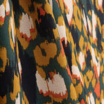 Crep com Estampado Animal Abstrato em Tom Petróleo - Ribes y Casals