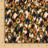 Crep com Estampado Animal Abstrato em Tom Petróleo - Ribes y Casals