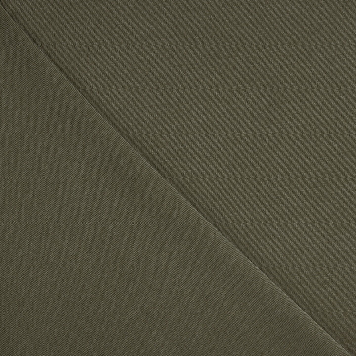 Tecido liso de viscose verde cáqui com efeito desbotado - Ribes y Casals