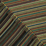 Brocado Lurex com riscas Alpujarreña em turquesa e ocre - Ribes y Casals