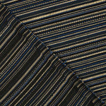 Brocado Lurex às Riscas Alpujarreña Azul-marinho - Ribes y Casals