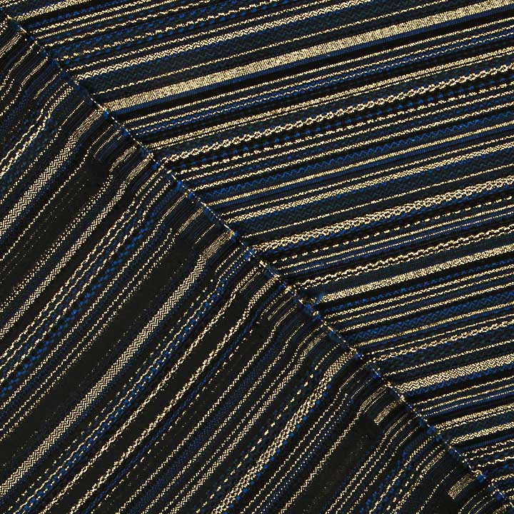 Brocado Lurex às Riscas Alpujarreña Azul-marinho - Ribes y Casals