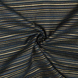 Brocado Lurex às Riscas Alpujarreña Azul-marinho - Ribes y Casals