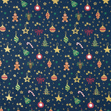 Popelina de Natal - Enfeites azul-marinho - Ribes y Casals