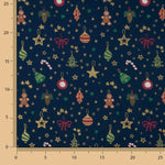 Popelina de Natal - Enfeites azul-marinho - Ribes y Casals