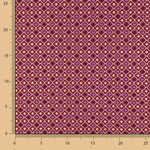 Popelina de Natal Geométrica Dourada e Grená - Ribes y Casals