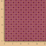 Popelina de Natal Geométrica Dourada e Grená - Ribes y Casals
