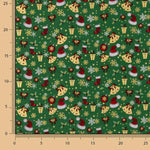 Popelina de Natal com Motivos Natalícios Verde - Ribes y Casals