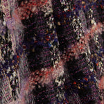 Tweed de lã com padrão mosaico em malva e Lurex dourado - Ribes y Casals