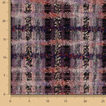 Tweed de lã com padrão mosaico em malva e Lurex dourado - Ribes y Casals