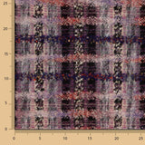 Tweed de lã com padrão mosaico em malva e Lurex dourado - Ribes y Casals