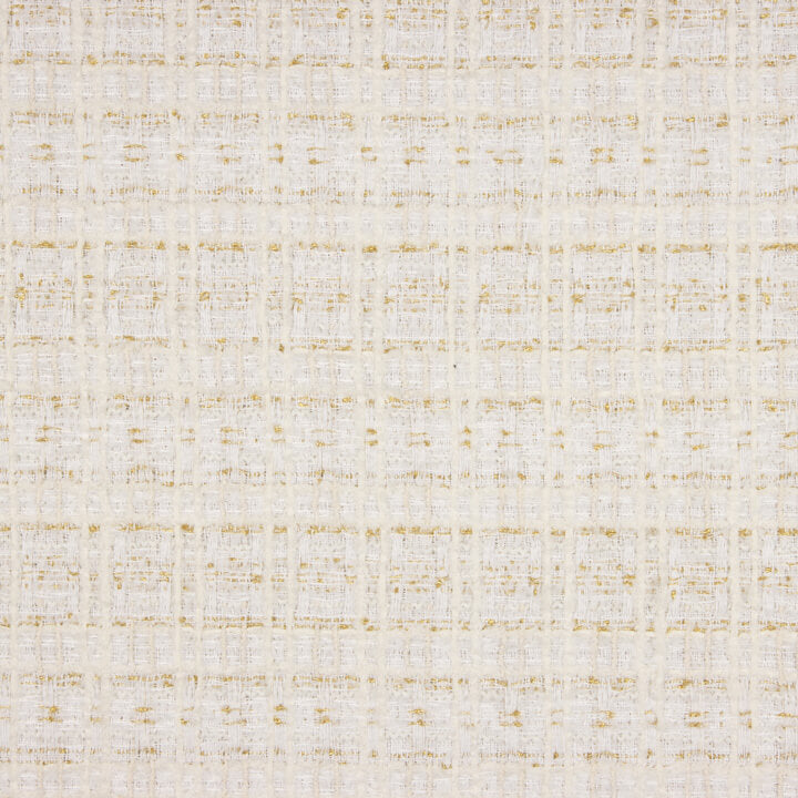 Tweed de lã Lumière Ivory com Lurex dourado - Ribes y Casals