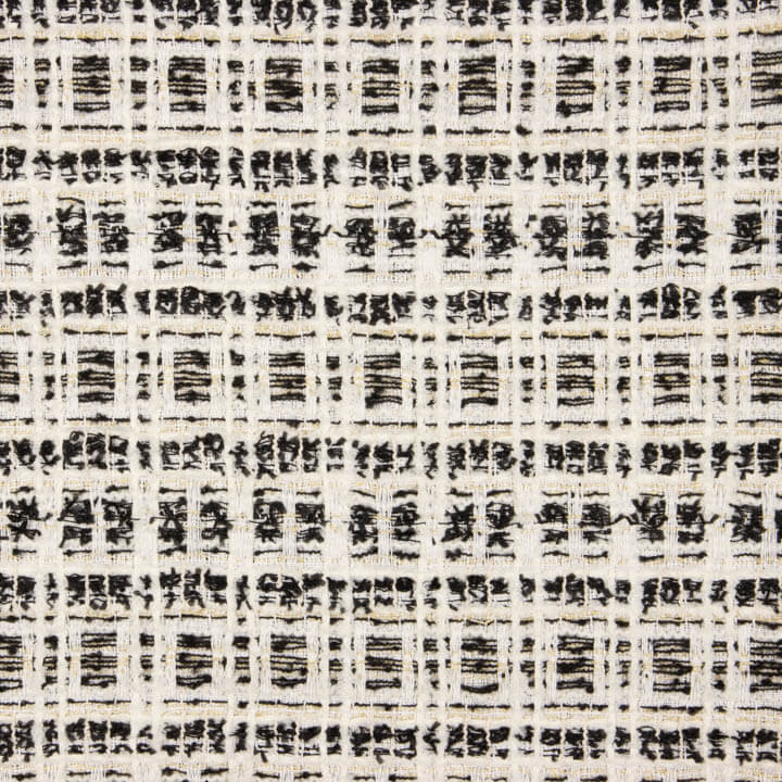 Tweed de lã Lumière Ébano com Lurex dourado - Ribes y Casals